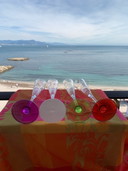 4X Leonardo Farbige Champagner-Flûtes mit Spiral-Motiv
