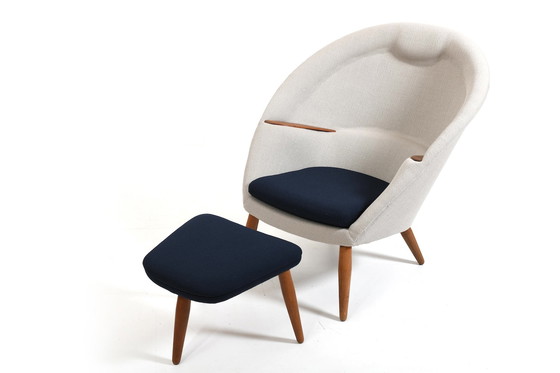 Image 1 of Early Oda Lounge Chair von Arnold Madsen 1950S / Neu gepolstert