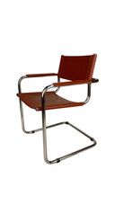 Mart Stam S34 Esszimmerstühle Cognac