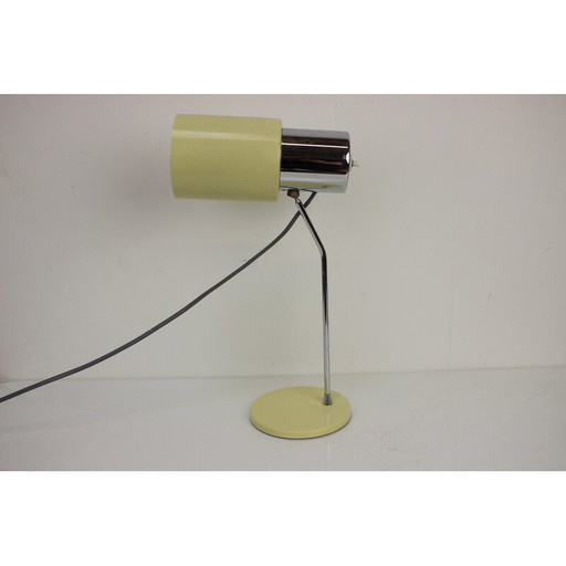 Vintage Metall und Chrom Tischlampe für Napako, Tschechoslowakei 1960