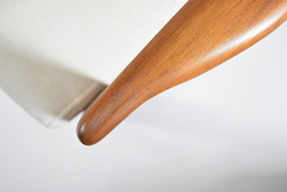 Image 1 of Skandinavisches Zweisitzer-Sofa, Cremefarbener Stoff