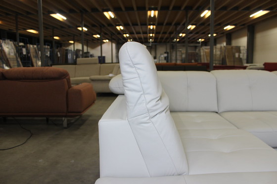 Image 1 of Ledersofa U-Sofa Mit Schlaffunktion Stauraum Und Verstellbaren Kopfstützen Ledercouch Schlafsofa Sofa Couch 