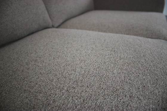 Image 1 of Cor Conseta Zweisitzer Couch Grau Uni Stoff Sofa Hohe Lehne Neub.