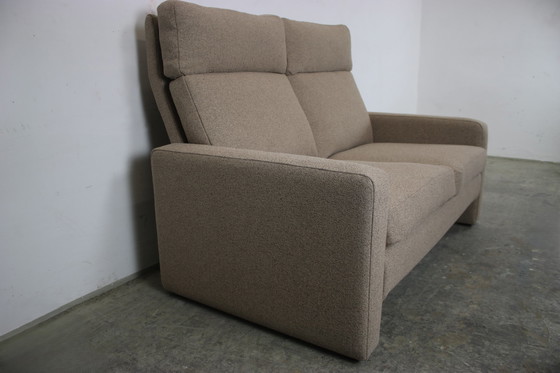 Image 1 of Cor Conseta Zweisitzer Couch Grau Uni Stoff Sofa Hohe Lehne Neub.