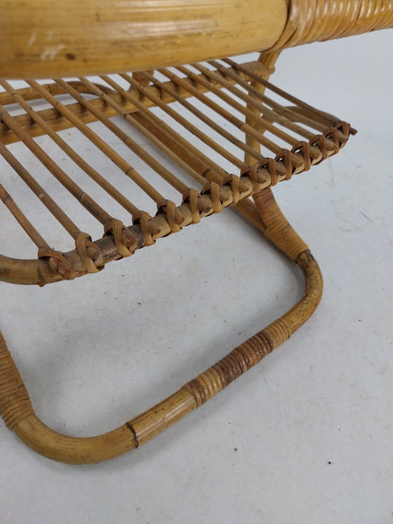 Image 1 of 1 x Italienischer Rattan/Bambus Couchtisch 1950S