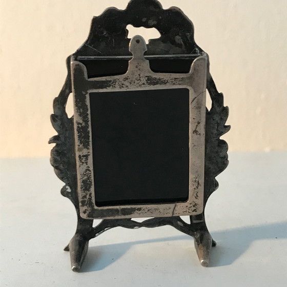 Image 1 of Mini versilberter Ständer Fotorahmen