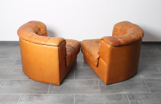 Image 1 of Lounge-Set in Cognac Leder mit Couchtisch von De Sede