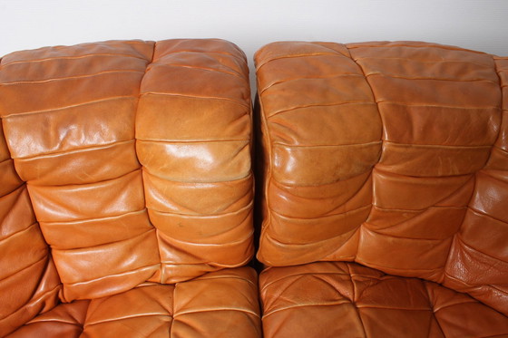 Image 1 of Lounge-Set in Cognac Leder mit Couchtisch von De Sede