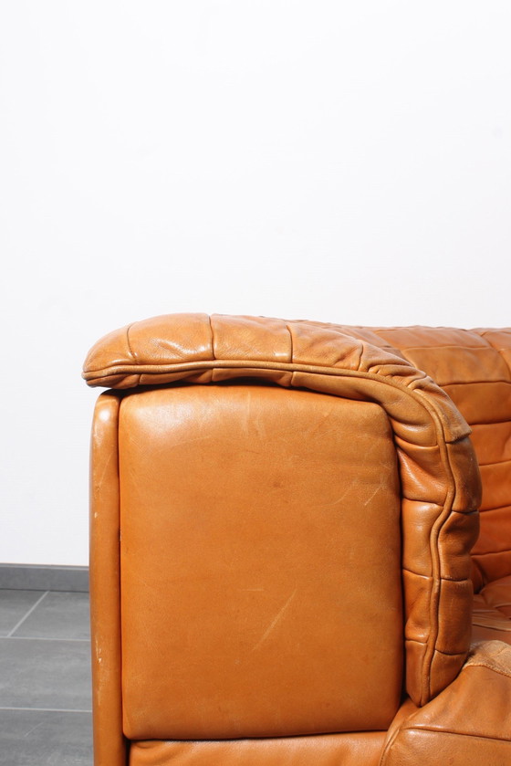 Image 1 of Lounge-Set in Cognac Leder mit Couchtisch von De Sede