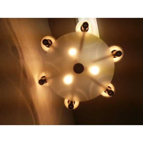 Image 1 of Vintage Art-Deco-Kronleuchter aus Metall, Tschechoslowakei 1930