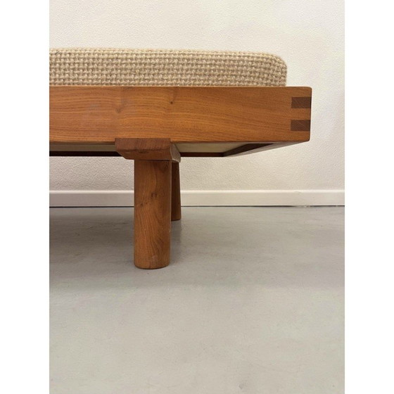 Image 1 of Vintage Schlafsofa L09 aus massivem Ulmenholz von Pierre Chapo, Frankreich 1960