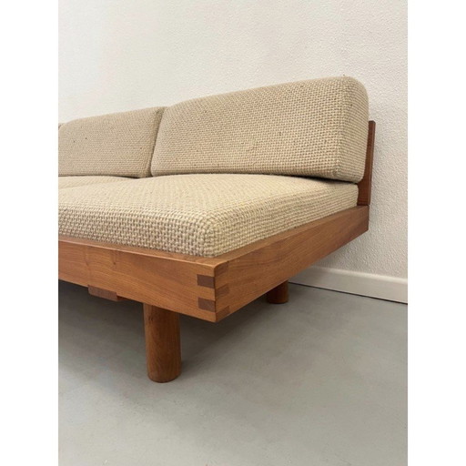 Vintage Schlafsofa L09 aus massivem Ulmenholz von Pierre Chapo, Frankreich 1960