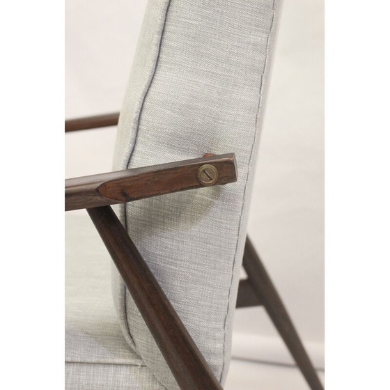 Image 1 of Paar 300-190 Vintage-Sessel mit grau meliertem Stoff von Henryk Lis, 1970