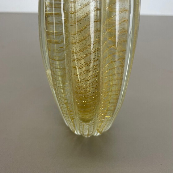 Image 1 of Vase aus Muranoglas Cordonato d'oro von Barovier und Toso, Italien 1970er Jahre
