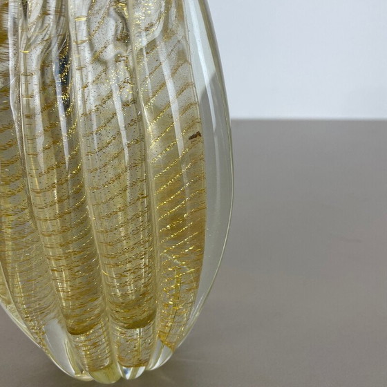 Image 1 of Vase aus Muranoglas Cordonato d'oro von Barovier und Toso, Italien 1970er Jahre