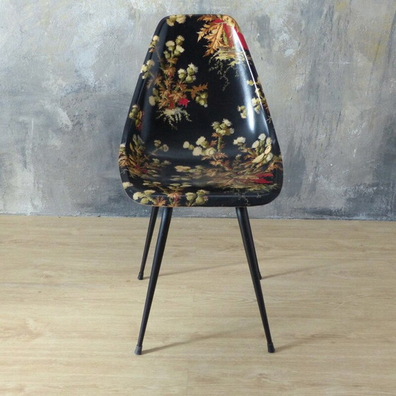 Image 1 of Vintage Fiberglas Beistellstuhl von René-Jean Caillette 1950s