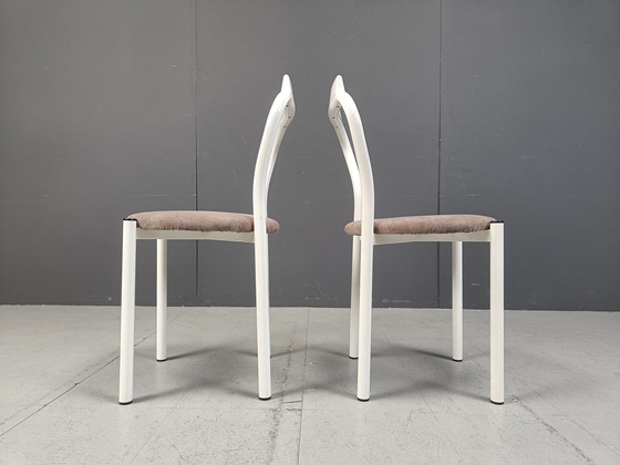 Image 1 of Vintage-Esszimmerstühle von Calligaris, 1980er Jahre
