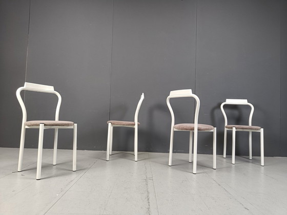 Image 1 of Vintage-Esszimmerstühle von Calligaris, 1980er Jahre