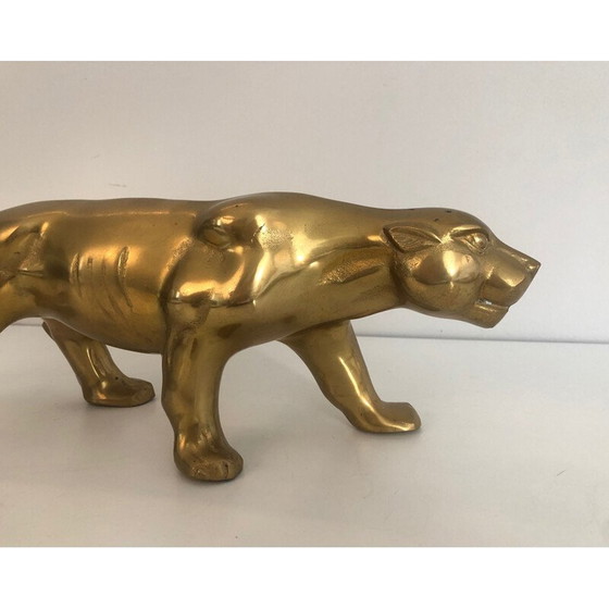 Image 1 of Alte Tigerskulptur aus Messing, 1970