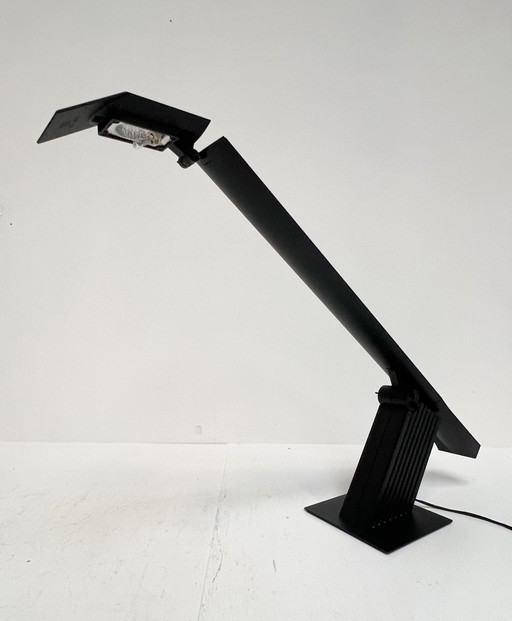 Schwarze Condor-Schreibtischlampe von Hans Von Klier für Bilumen, 1980er Jahre