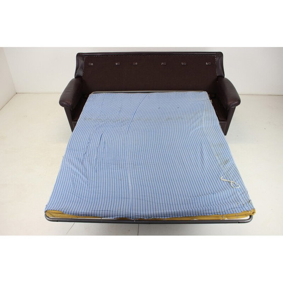 Image 1 of Dreisitziges Ledersofa, Tschechoslowakei 1970er Jahre