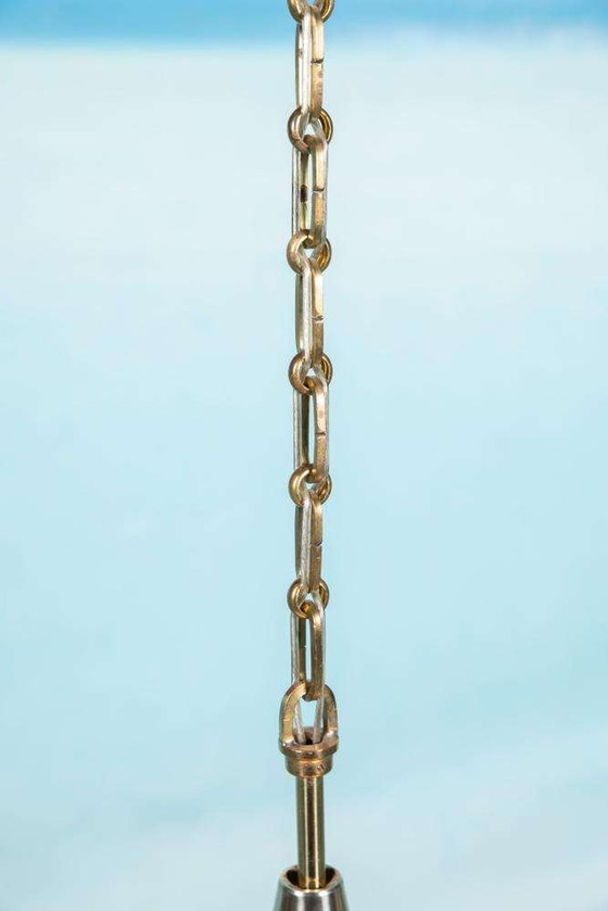 Image 1 of Midmod Glas-Hängeleuchte Orrefors, 60er Jahre Japandi Glas-Hängeleuchte