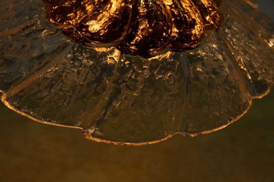 Image 1 of Midmod Glas-Hängeleuchte Orrefors, 60er Jahre Japandi Glas-Hängeleuchte