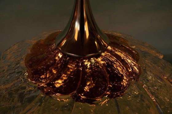 Image 1 of Midmod Glas-Hängeleuchte Orrefors, 60er Jahre Japandi Glas-Hängeleuchte