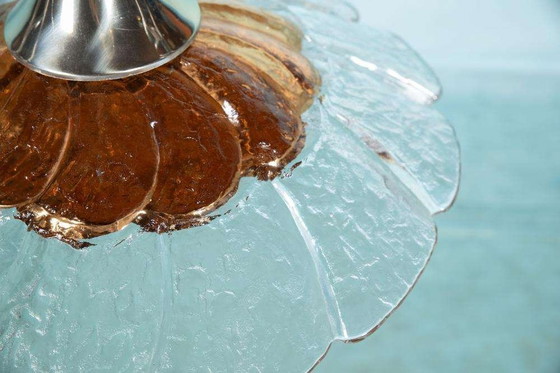 Image 1 of Midmod Glas-Hängeleuchte Orrefors, 60er Jahre Japandi Glas-Hängeleuchte