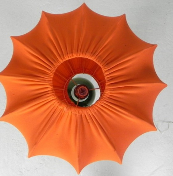 Image 1 of Weinflaschen-Tischlampe mit Stoffschirm, 1970er Jahre