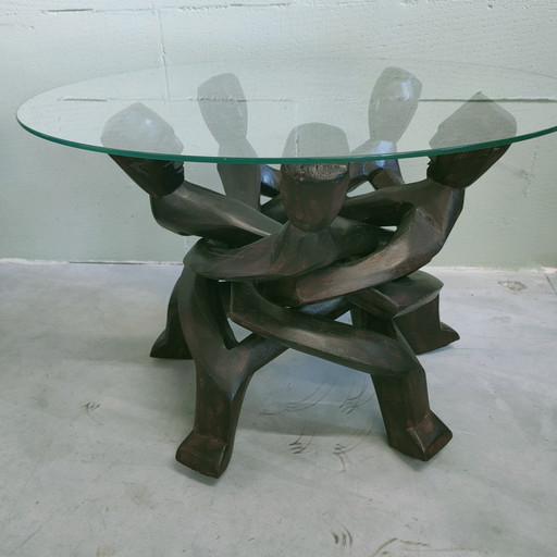 Vintage Beistelltisch Couchtisch Afrikanische Kunst