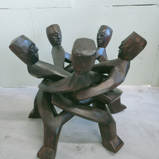 Vintage Beistelltisch Couchtisch Afrikanische Kunst