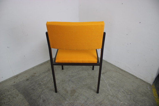 Image 1 of 6X L&C Arnold Stahlrohr Stühle Vintage Stuhl Set Orange Neubezug 60S