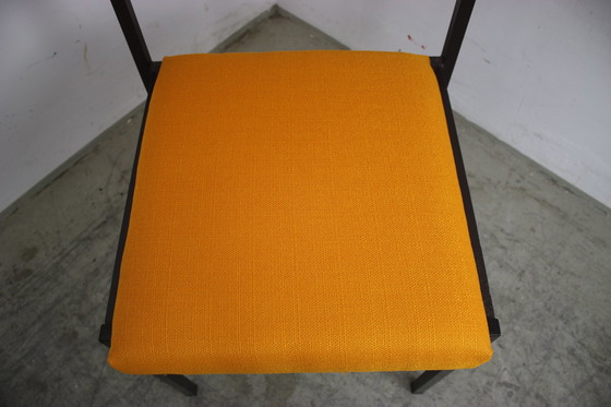 Image 1 of 6X L&C Arnold Stahlrohr Stühle Vintage Stuhl Set Orange Neubezug 60S