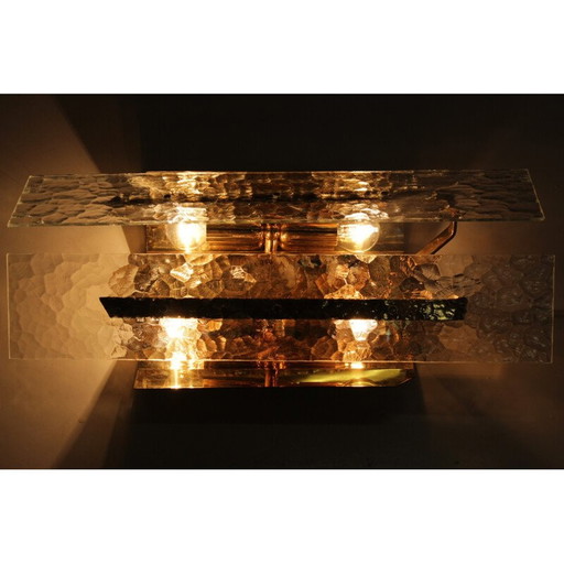 Wandleuchte aus Glas von J.T. Kalmar - 1970er