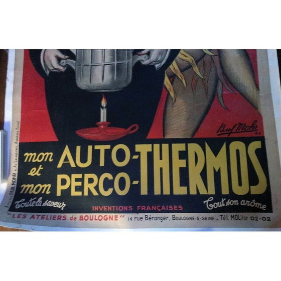 Image 1 of Vintage-Werbeplakat "j'ai deux amours!" von Paul Mohr, 1946