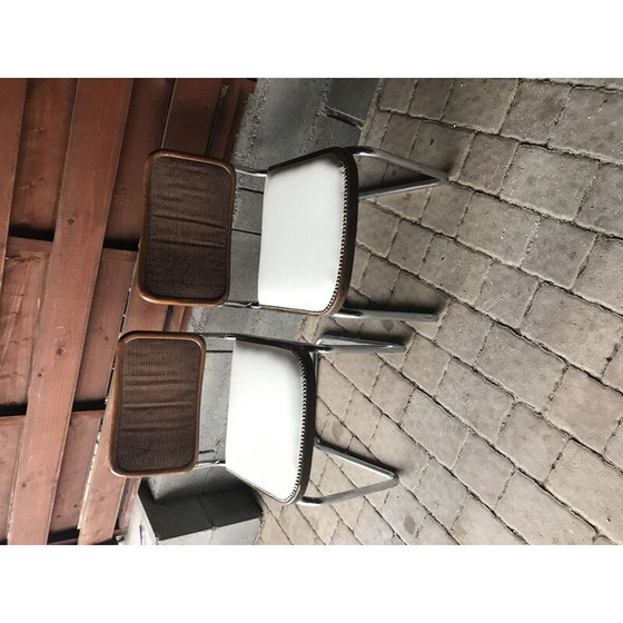 Image 1 of Paar Mid Century gepolsterte Cesca Stuhl Italien 1970