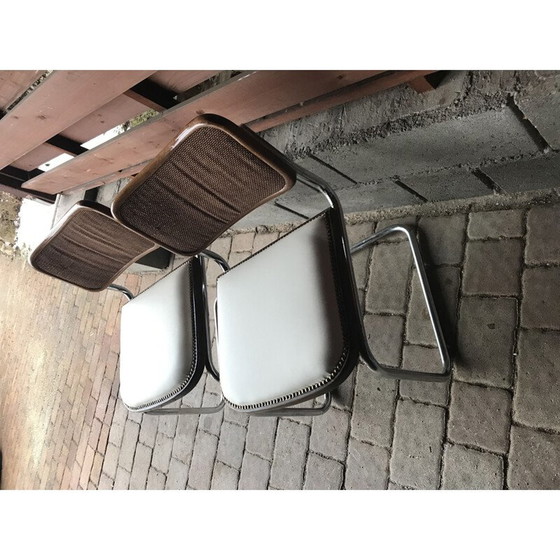Image 1 of Paar Mid Century gepolsterte Cesca Stuhl Italien 1970