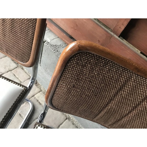 Image 1 of Paar Mid Century gepolsterte Cesca Stuhl Italien 1970