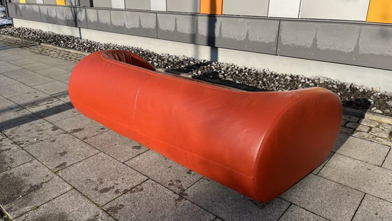 Image 1 of Koinor Design Sofa Pearl Leder Burgunder-Rot   3-Sitzer