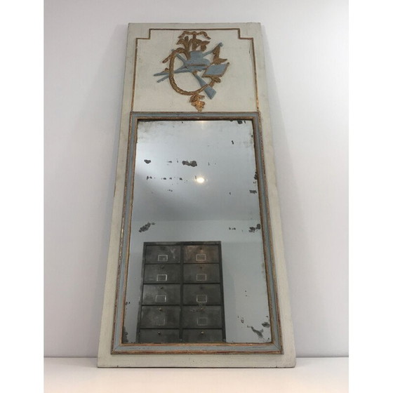 Image 1 of Vintage Louis XVI geschnitzter Holzspiegel, 1780