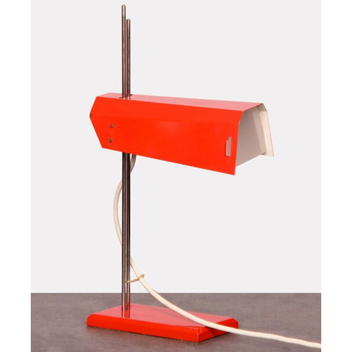 Rote Metalllampe von Josef Hurka für Lidikov, 1970