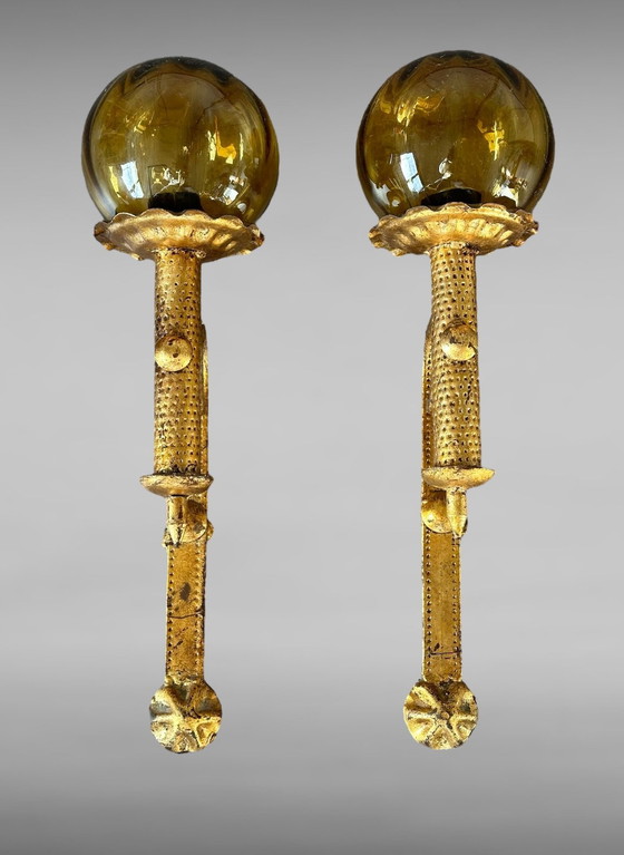 Image 1 of Schloss Lampen Antike Art Deco Wandlampe 1920er Jahre