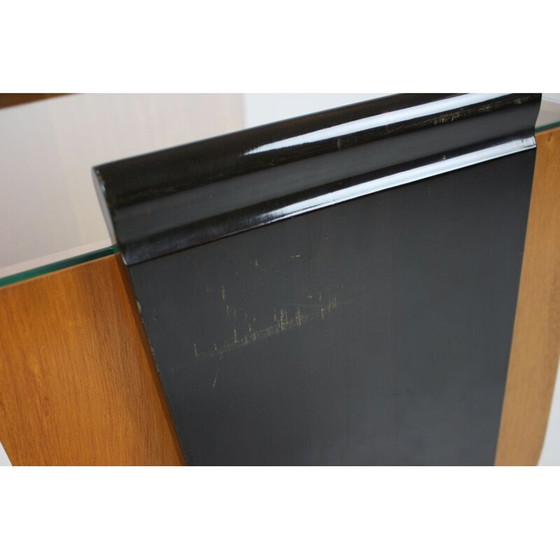 Image 1 of Bar aus Glas und Holz im Art-Deco-Stil von Jindřich Halabala, Tschechoslowakei 1930