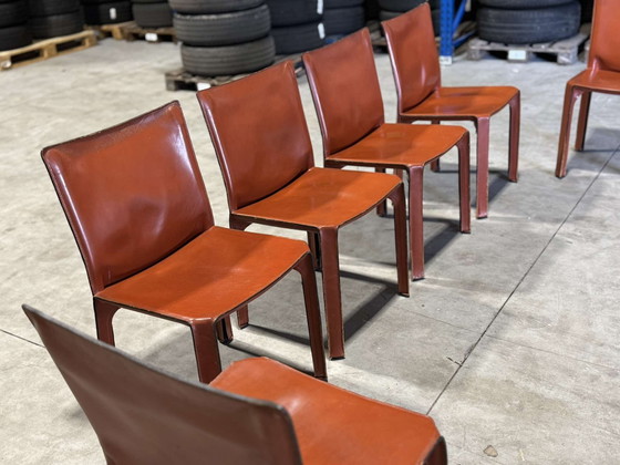 Image 1 of Cassina 6X Cab 412 Burgundy von Mario Bellini Np : 9000€.