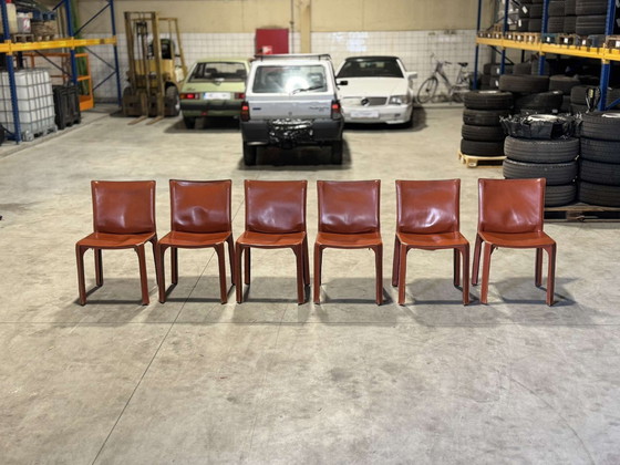 Image 1 of Cassina 6X Cab 412 Burgundy von Mario Bellini Np : 9000€.