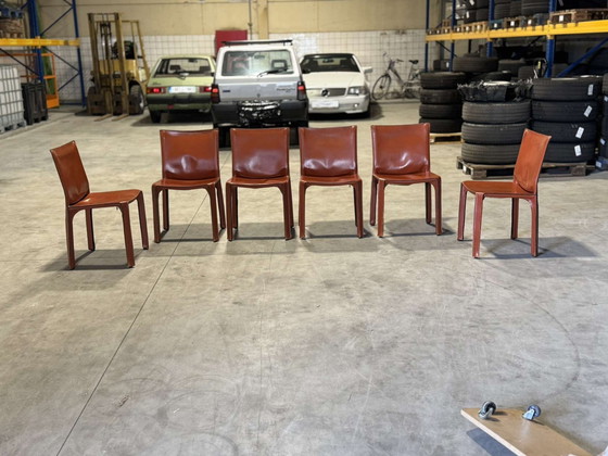 Image 1 of Cassina 6X Cab 412 Burgundy von Mario Bellini Np : 9000€.