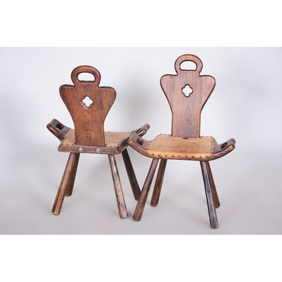 Image 1 of Paar Vintage Art Deco Sessel Krásná Jizba, Tschechoslowakei 1940er Jahre