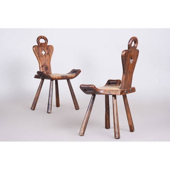 Image 1 of Paar Vintage Art Deco Sessel Krásná Jizba, Tschechoslowakei 1940er Jahre