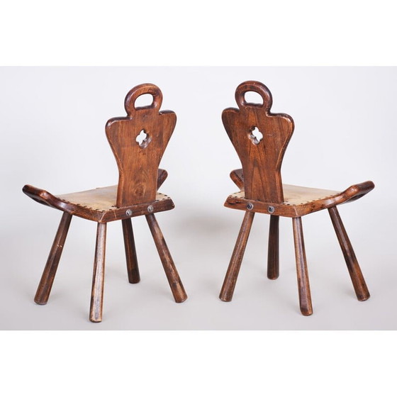 Image 1 of Paar Vintage Art Deco Sessel Krásná Jizba, Tschechoslowakei 1940er Jahre